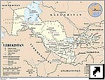 Карта Узбексистана (англ.)