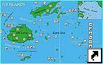 Туристическая карта Фиджи (англ.)