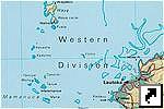 Карта района Лаутока, остров Вити Леву, Фиджи (англ.)