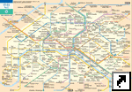 Схема метро Парижа, Франция (франц.)