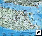 Карта острова Корчула, Хорватия (хорв.)