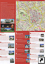 Великолепная туристическая карта города Брно (Чехия) с описанием достопримечательностей на русском языке