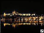 Ночная Прага, Чехия.