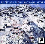 Карта трасс горнолыжного курорта Валье-Невадо (Valle Nevado), Чили (исп.)