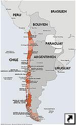 Карта регионов Чили (исп.)
