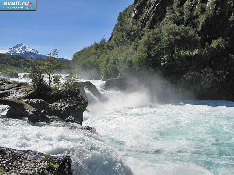 Водопады Petrohue, Пуэрто-Монт (Puerto Montt), Чили.