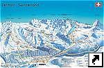 Карта горнолыжного курорта Церматт (Zermatt), Швейцария (англ.)