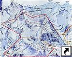 Карта горнолыжного курорта Вербье (Verbier), Швейцария.