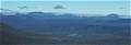 Центральное плато и стены Иерусалима с Devils Gullet, Тасмания, Австралия (640x219 30Kb)