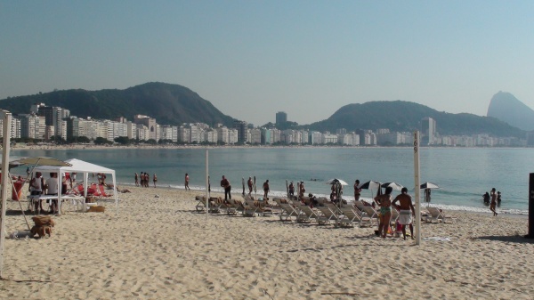 Пляж Копокабана, Рио-де-Жанейро, Бразилия.
