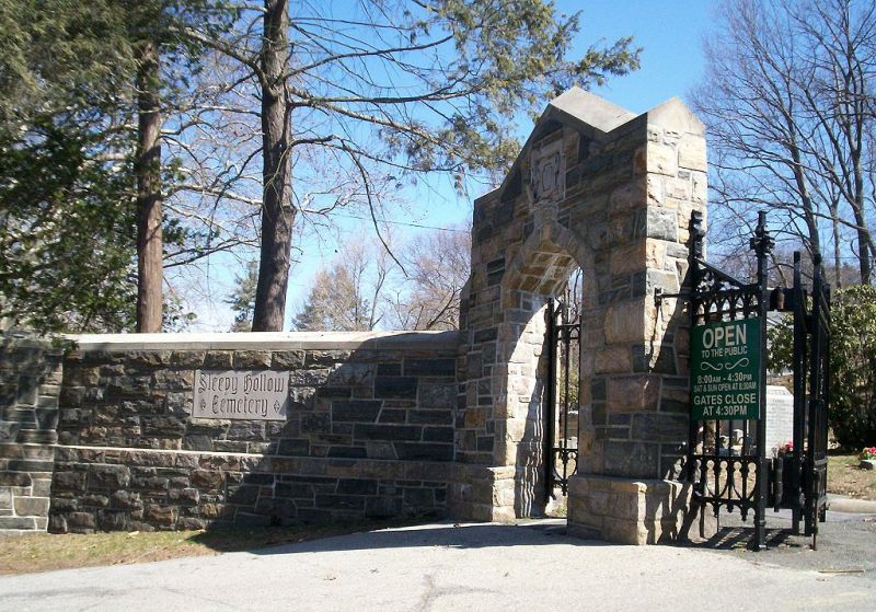 Кладбище Слипи-Холлоу в штате Нью-Йорк, США