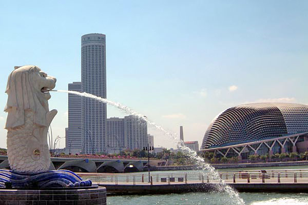 Статуя Мерлиона. Сингапур.