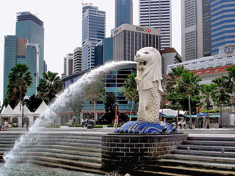 Статуя Мерлиона. Сингапур.