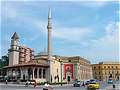 Площадь Скандеpбега (Skanderbeg) с Мечетью Bey Ethem, Тирана, Албания. (640x480 106Kb)